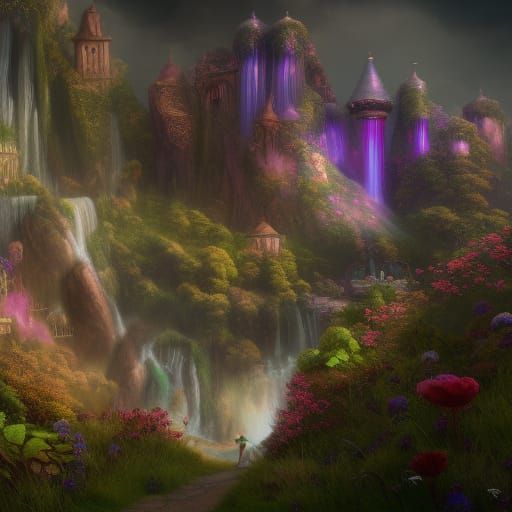 Magical Fairy Land Double Exposure Art