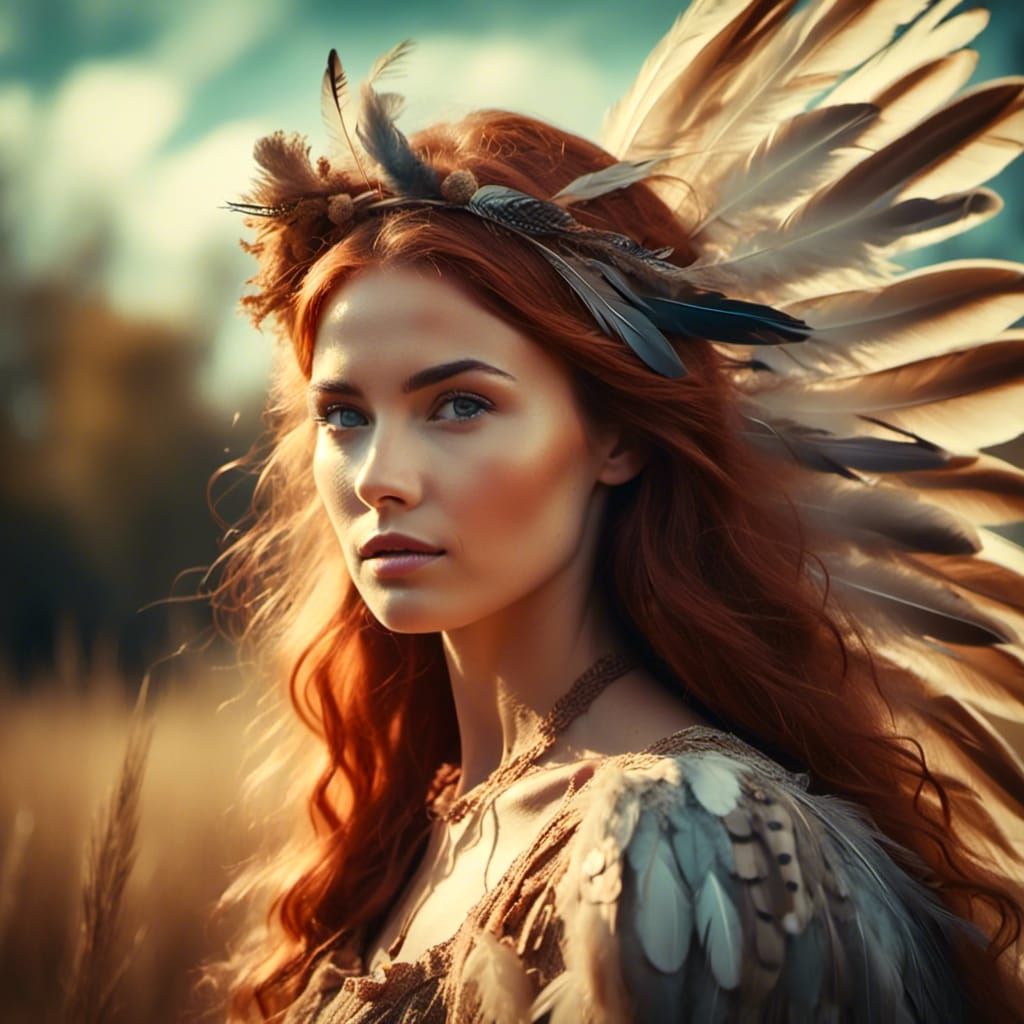 Dream with Angel Feathers: Cinematic Film Still