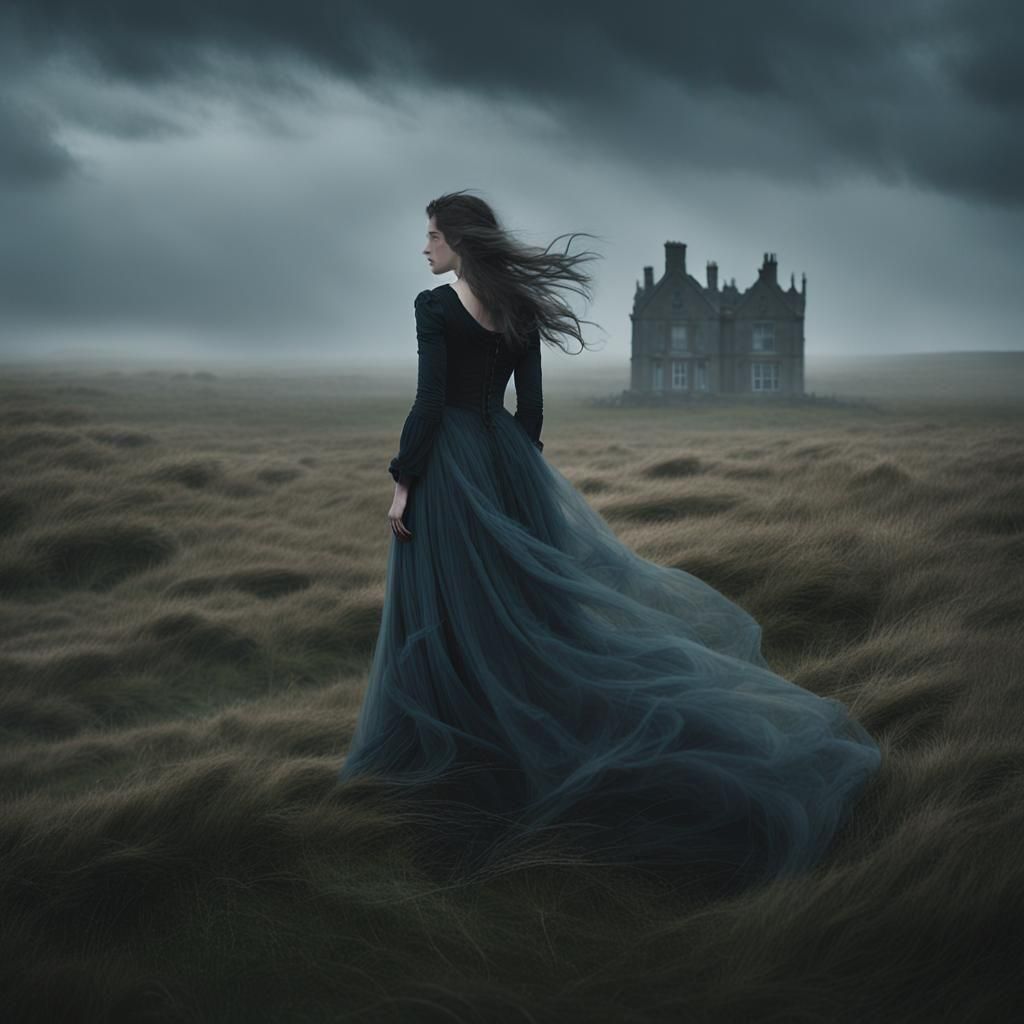 Brooding Moor Landscape in Romantic Style