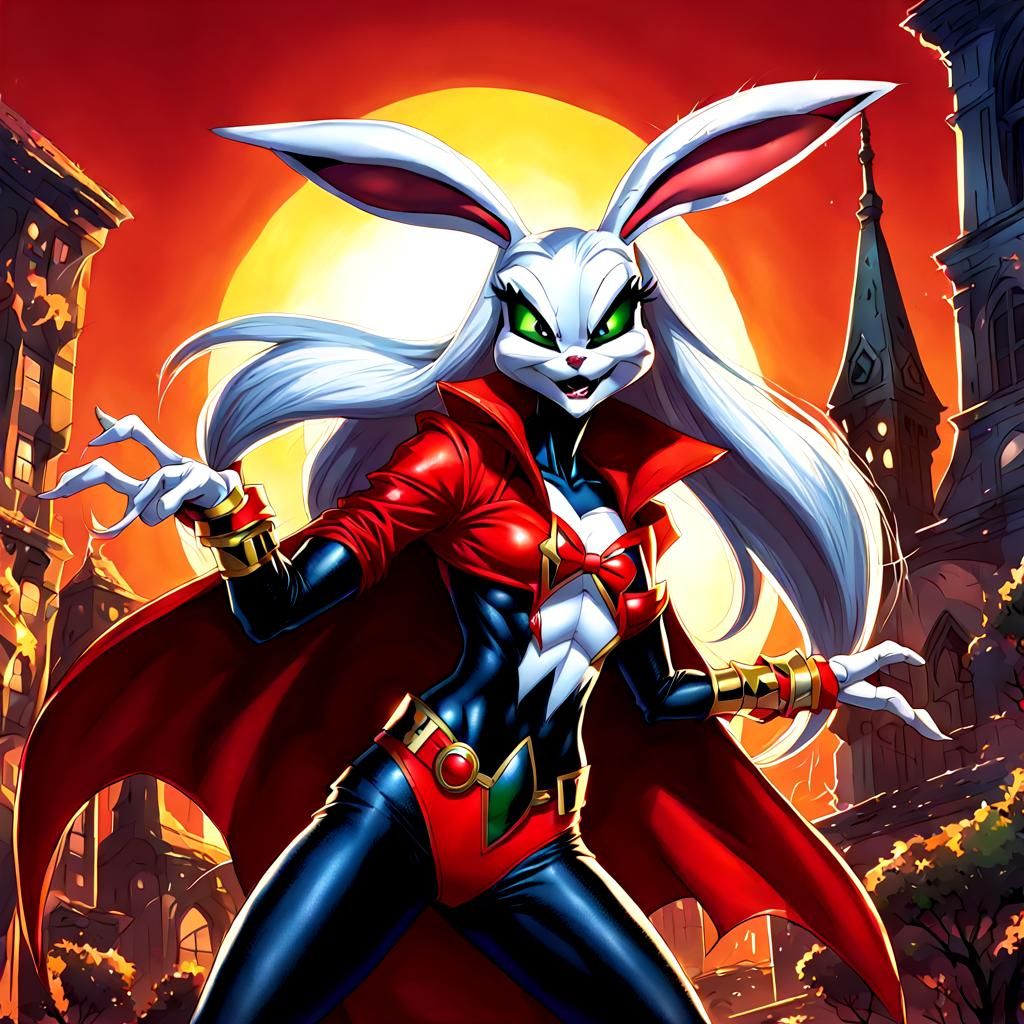 Lola Bunny as Spawn: Dark Cartoon Mashup