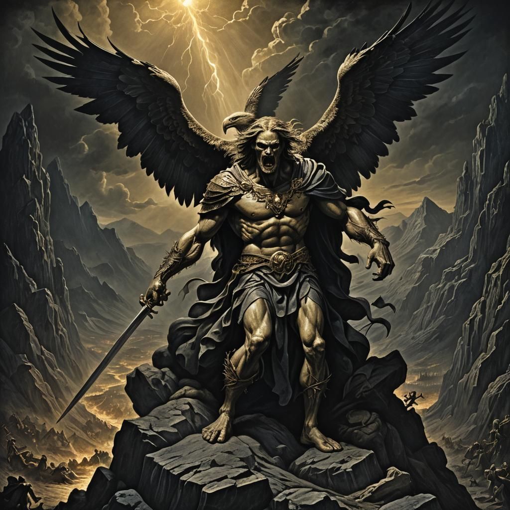 Prometheus: A Gustave Doré Inspired Horror Illustration