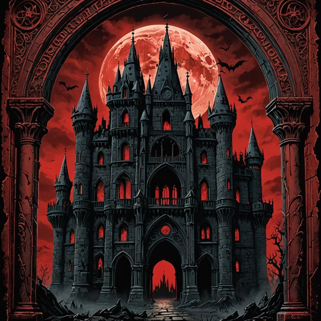 Vampiric Alien: Gothic Horror Wanted Poster