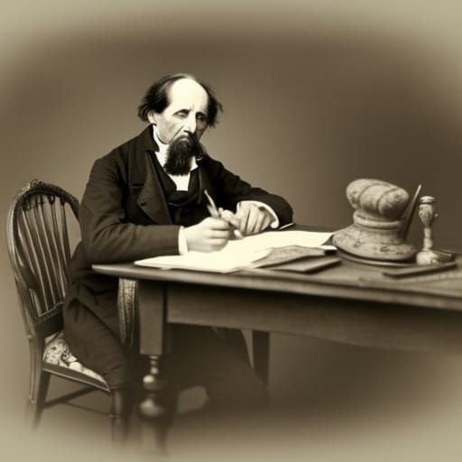 Charles Dickens at His Desk: Victorian Photoillustration