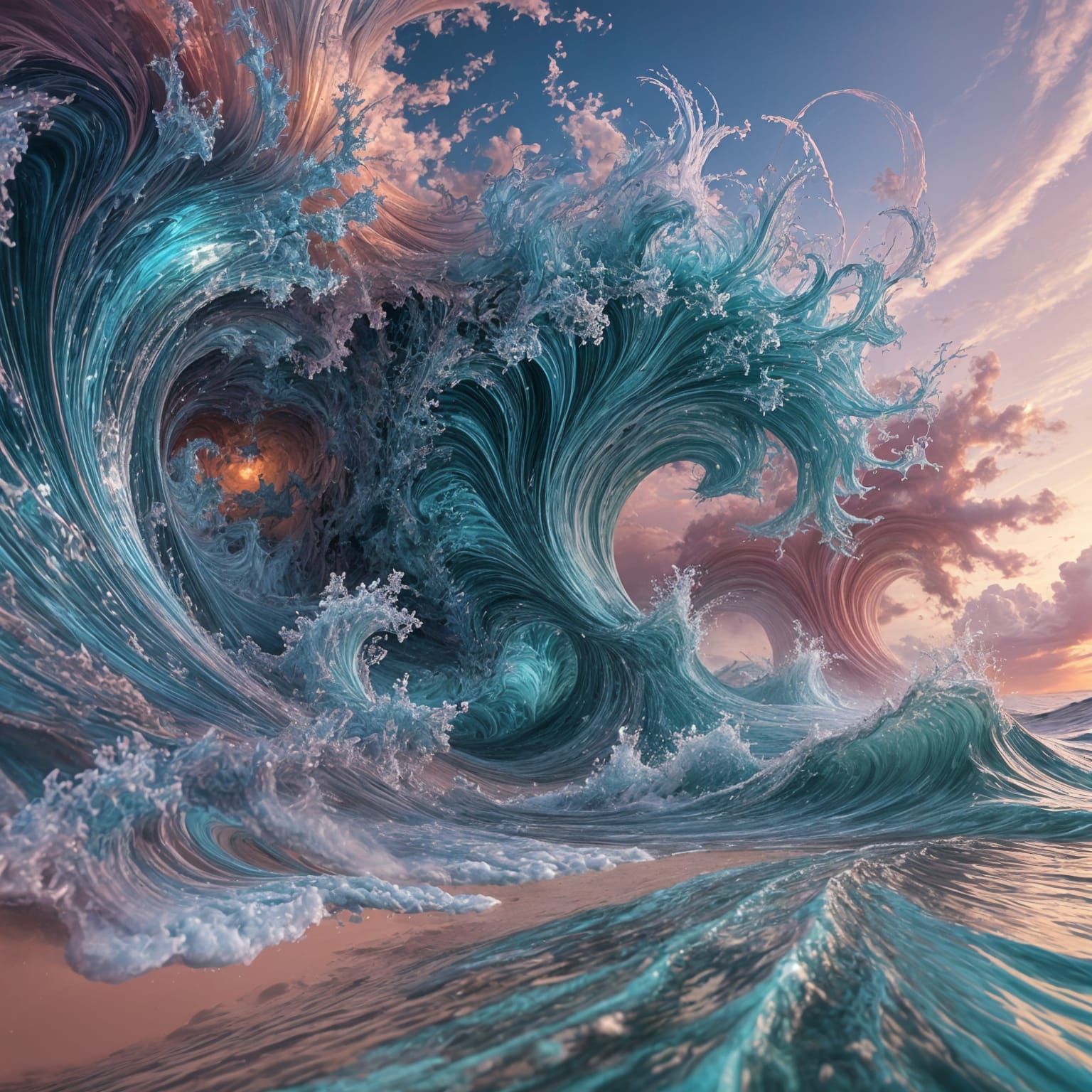 Pastel Dreamscapes in Whimsical Vector Style