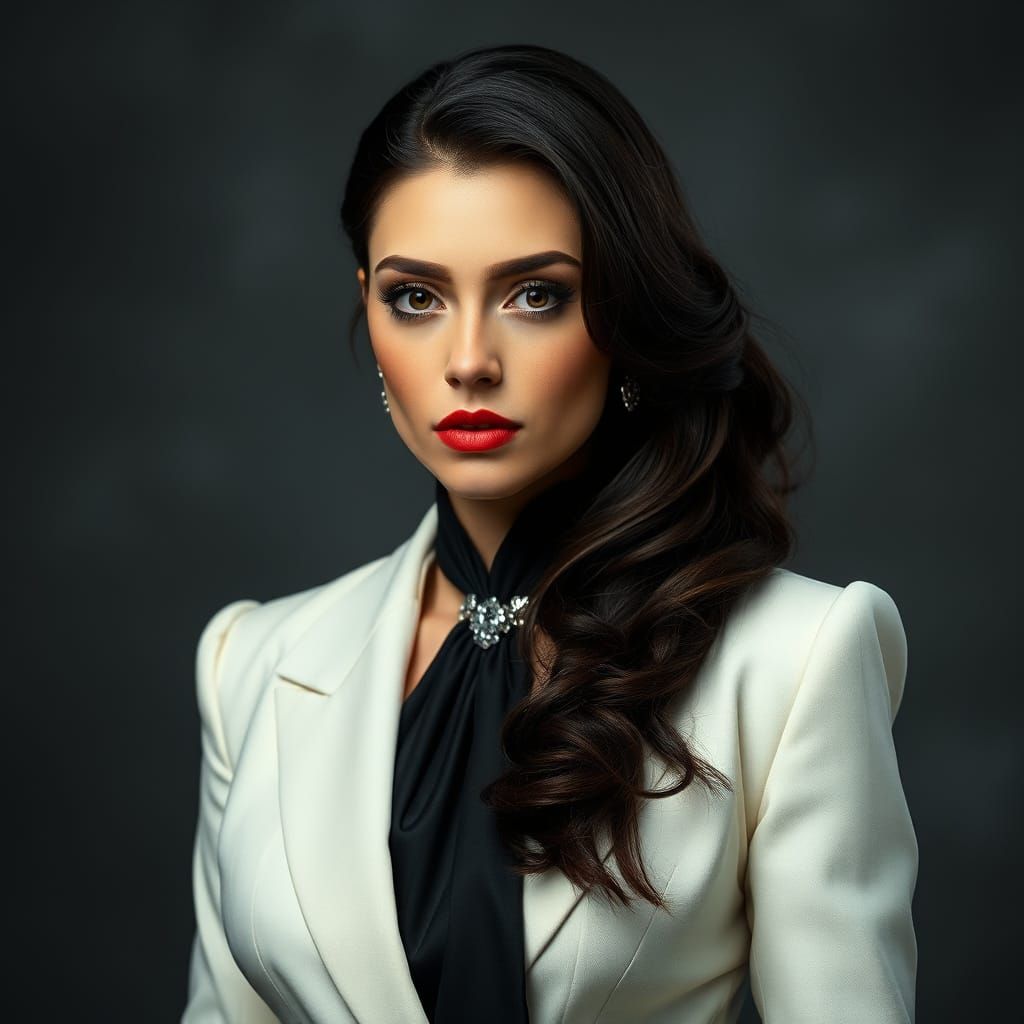 Elegant Woman in Gothic Horror Style