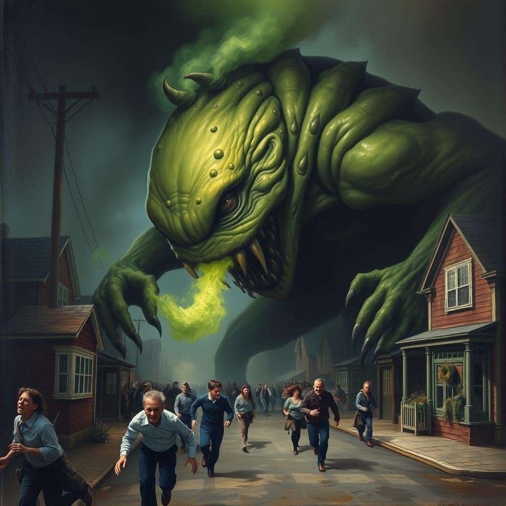 Grotesque Monster Rampages Through New England Town