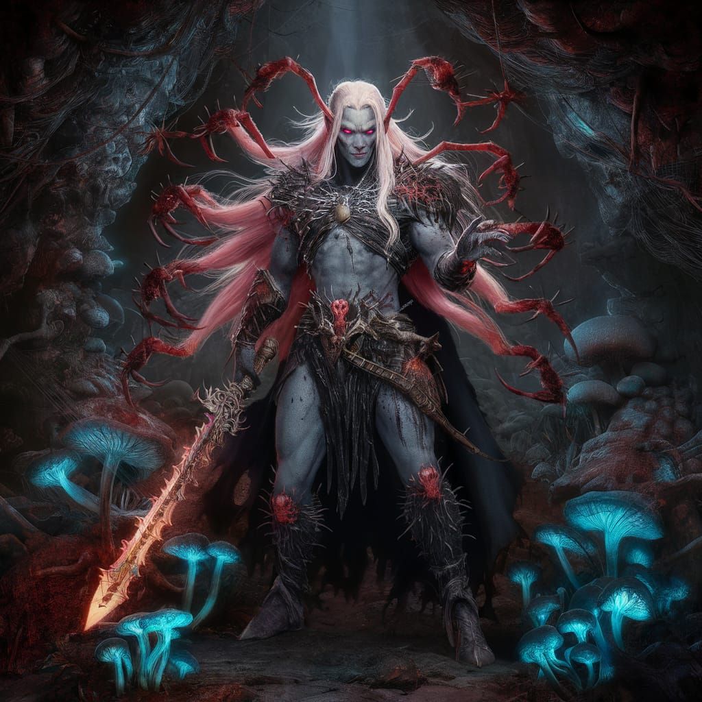 Drow Barbarian of the Spider Queen: Award-Winning Art