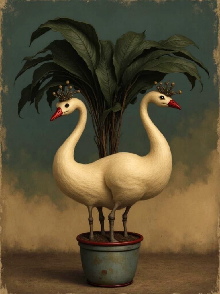 Siamese swans plant