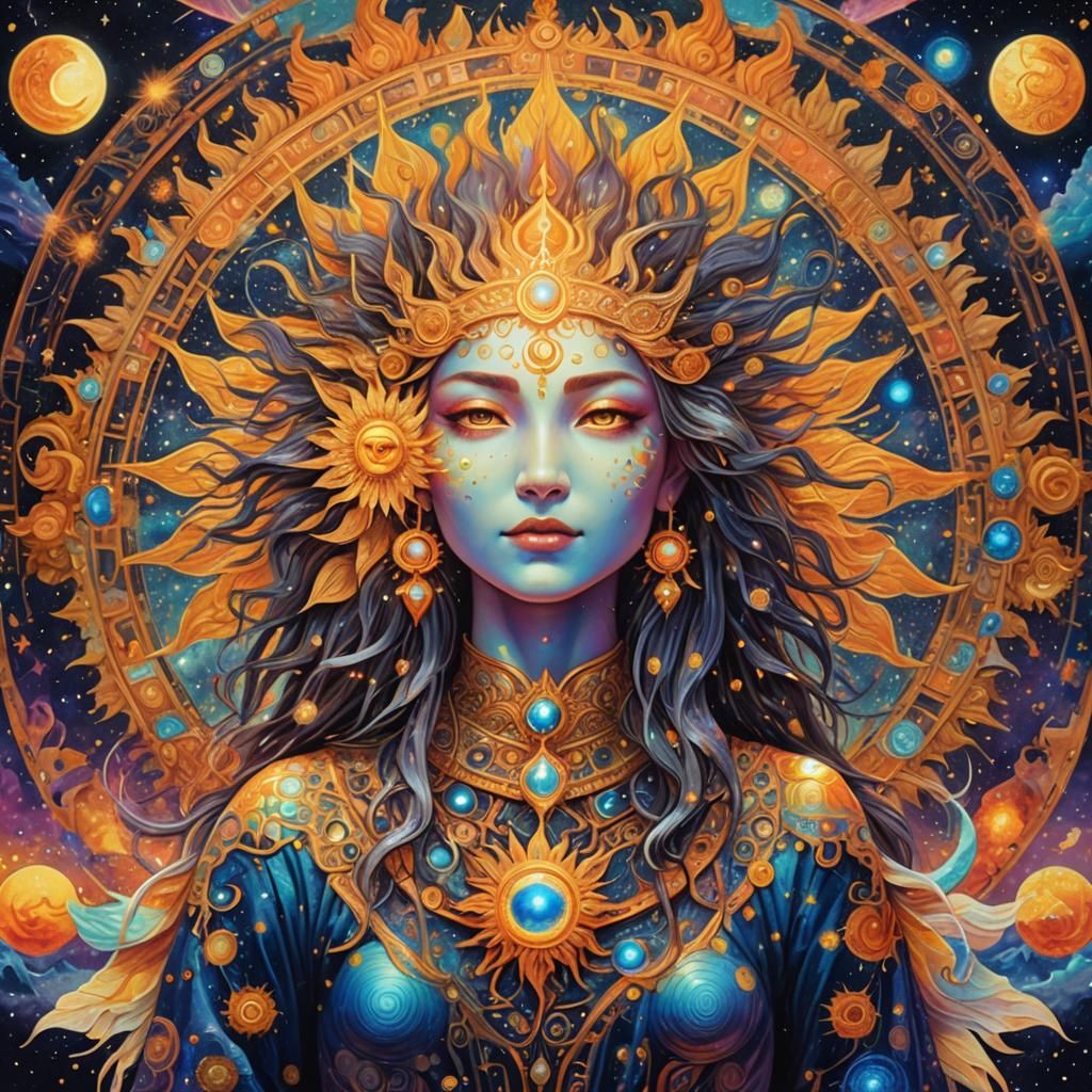 Cosmic Friendship: Lady Moon and Lord Sun