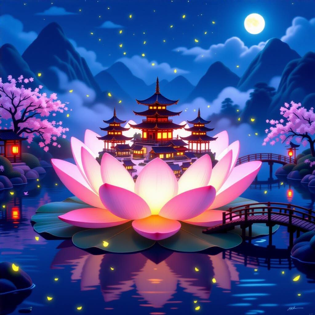 Lotus Flower Village: Studio Ghibli Fantasy