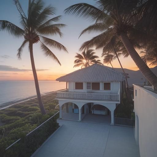 Coastal Plateau House at Sunset: Professional Photography