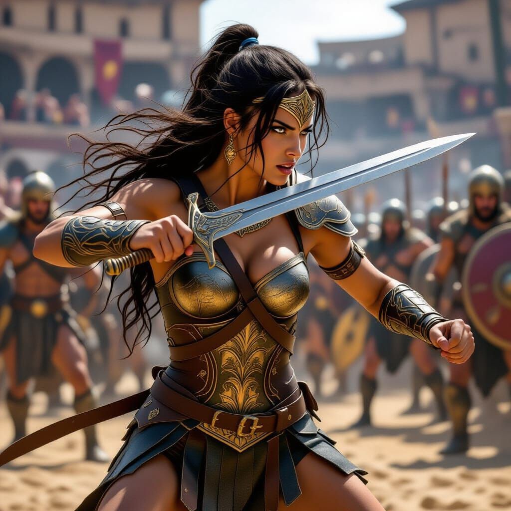Female Gladiator Ready for War