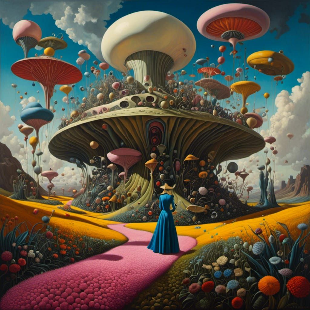 Alice in Wonderland Surreal Dark Fantasy Art