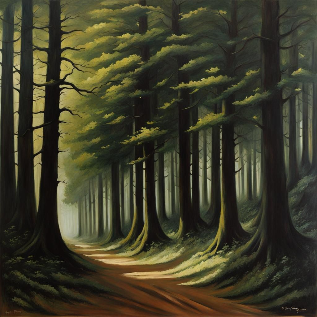 Eldritch Forest in Realistic Style