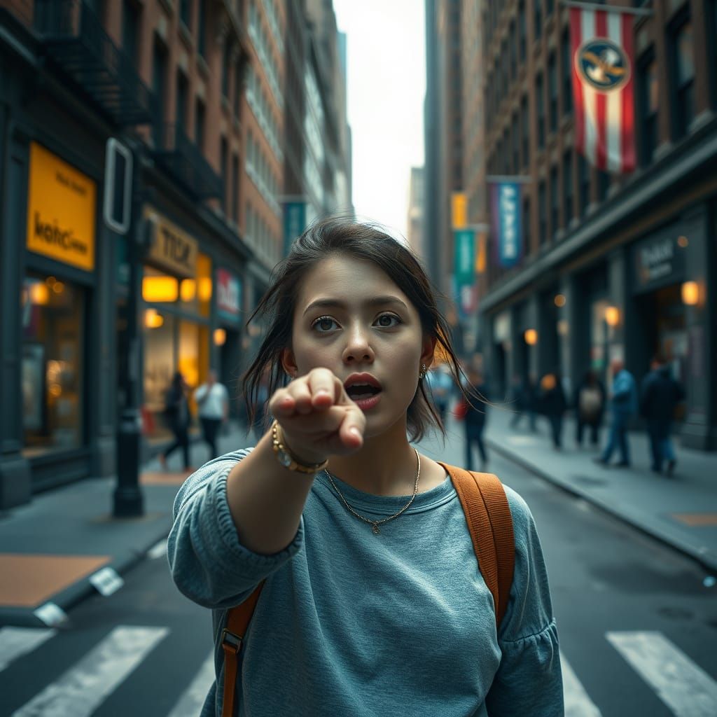 A young woman facing a point off camera