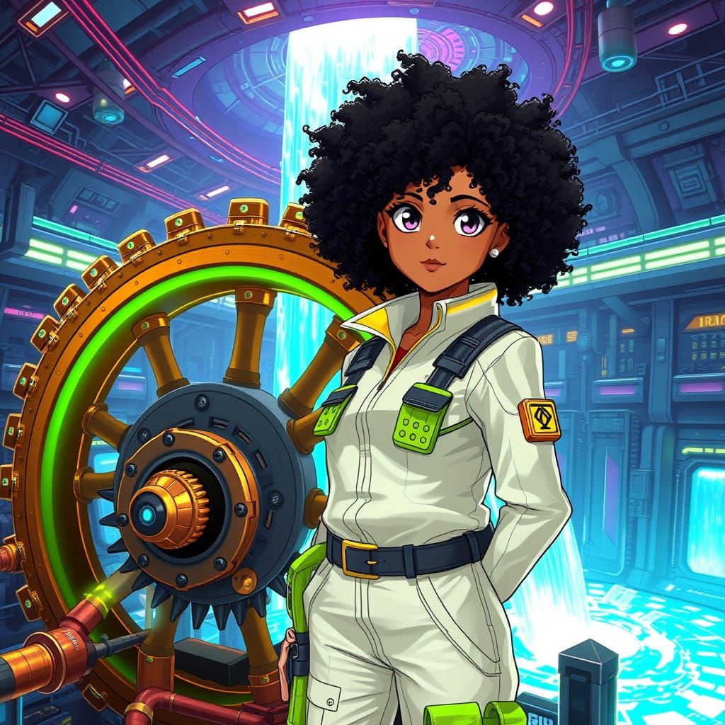 Cosmic Inventor Unveils Astral Waterwheel Engine in Futurist...