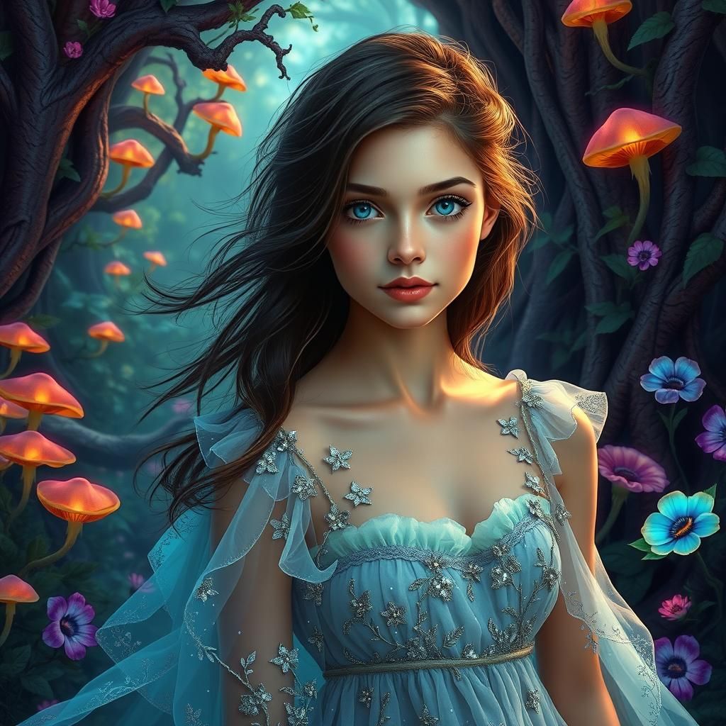 Enchanted Forest Portrait in High Fantasy Style