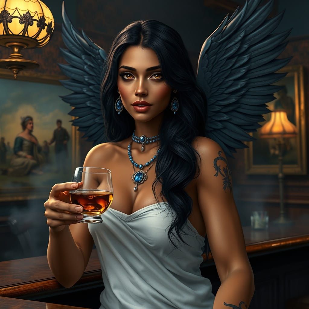 Ishtar, Majestic Queen of Heaven and Earth in a Smoky Tavern