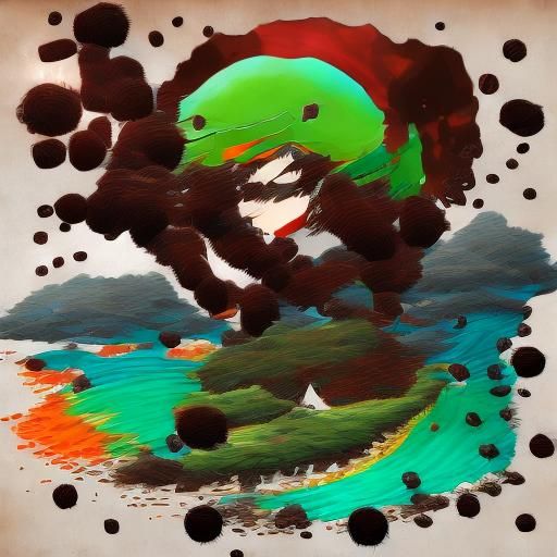 Anime Girl with Gun in Dark Volumetric Lighting