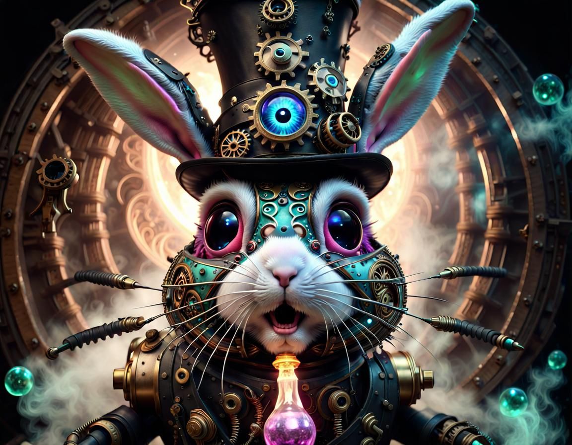 hookahed rabbit and miracle grass