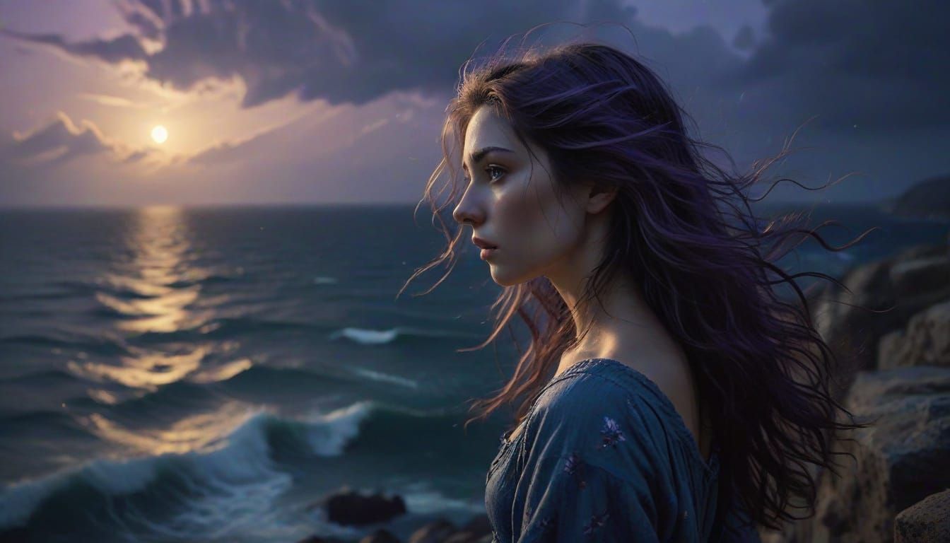 Soulful Ballad in a Gritty, Neon-Lit Cityscape