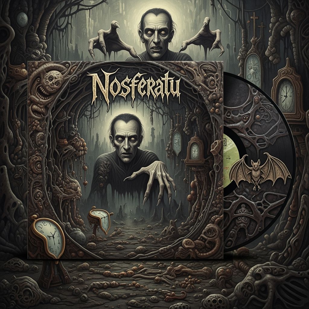 Surreal Biomechanical Nosferatu Vinyl Cover