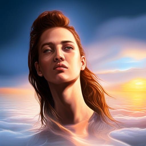 Hyperrealistic Portrait with Dramatic Lighting and Splash Ar...