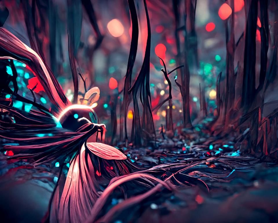Enchanting Fairy in Forest, Digital Art