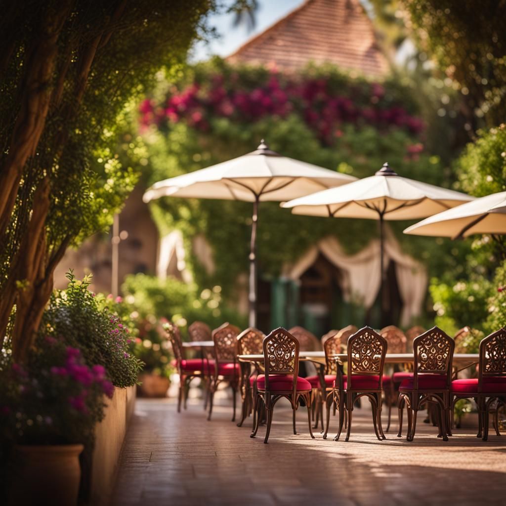 Arabian Cafe in Garden: Professional Photography