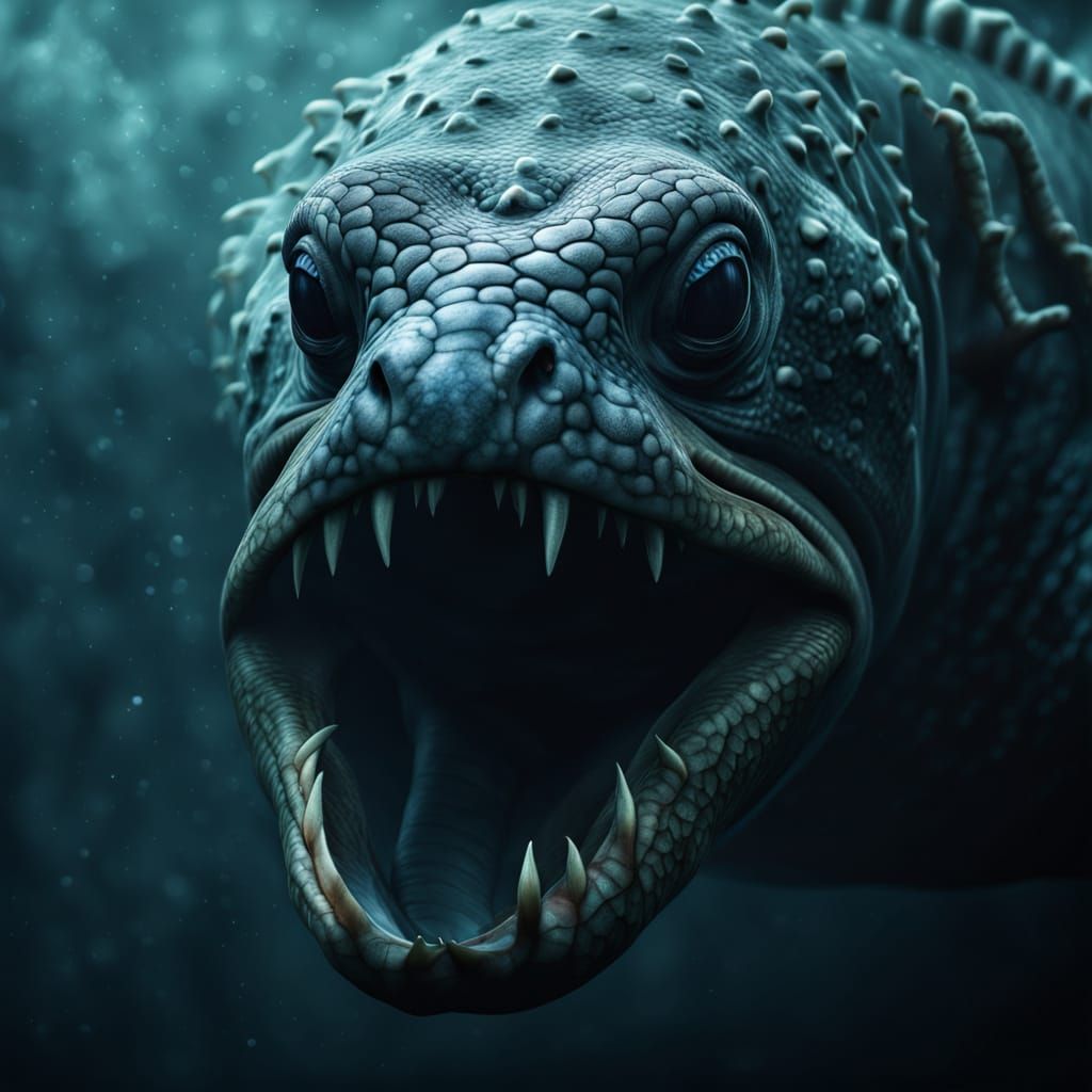 Gargantuan Sea Serpent Unleashes Terror in the Dark Depths