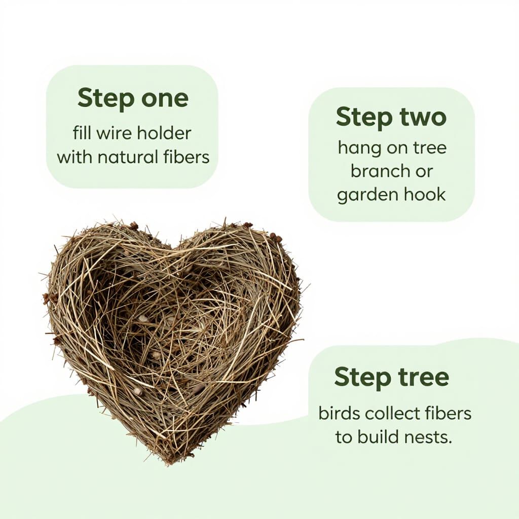 Infographic: How to Use a Heart Bird Feeder