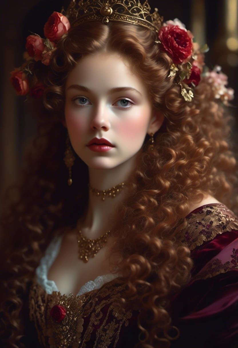 Princess Briar Rose in Rococo Gilded Age Dress