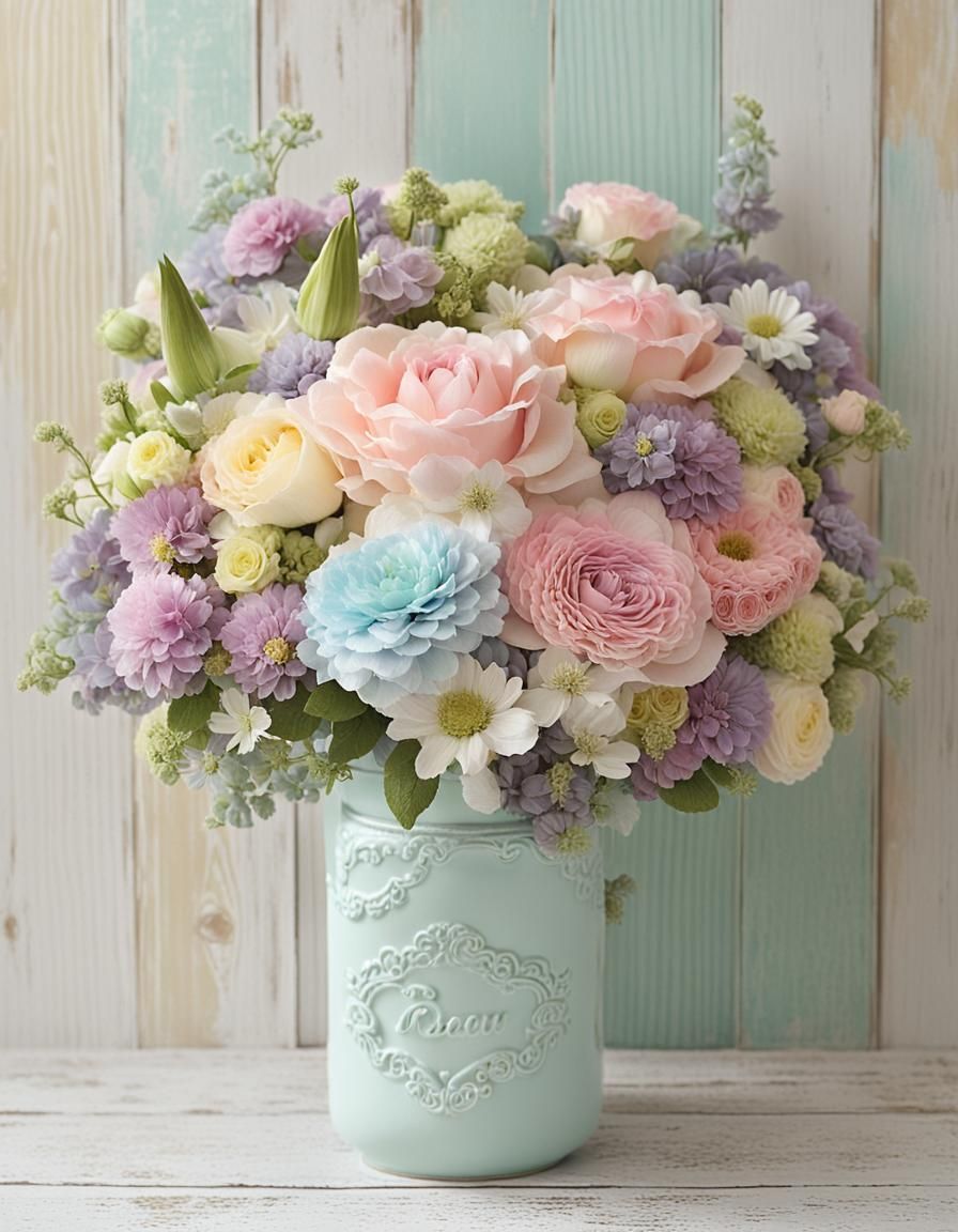 shabby chic dreamy mist pastel
Create a beautiful bouquet of flowers to brighten up your home or give as a gift.
Add fi...