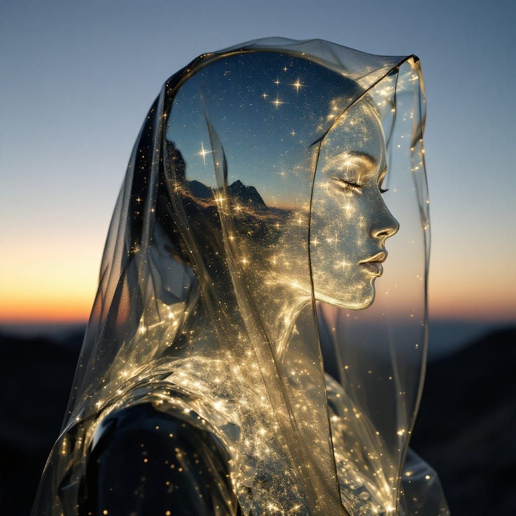 Goddess Lilith in Ethereal Glass Statue