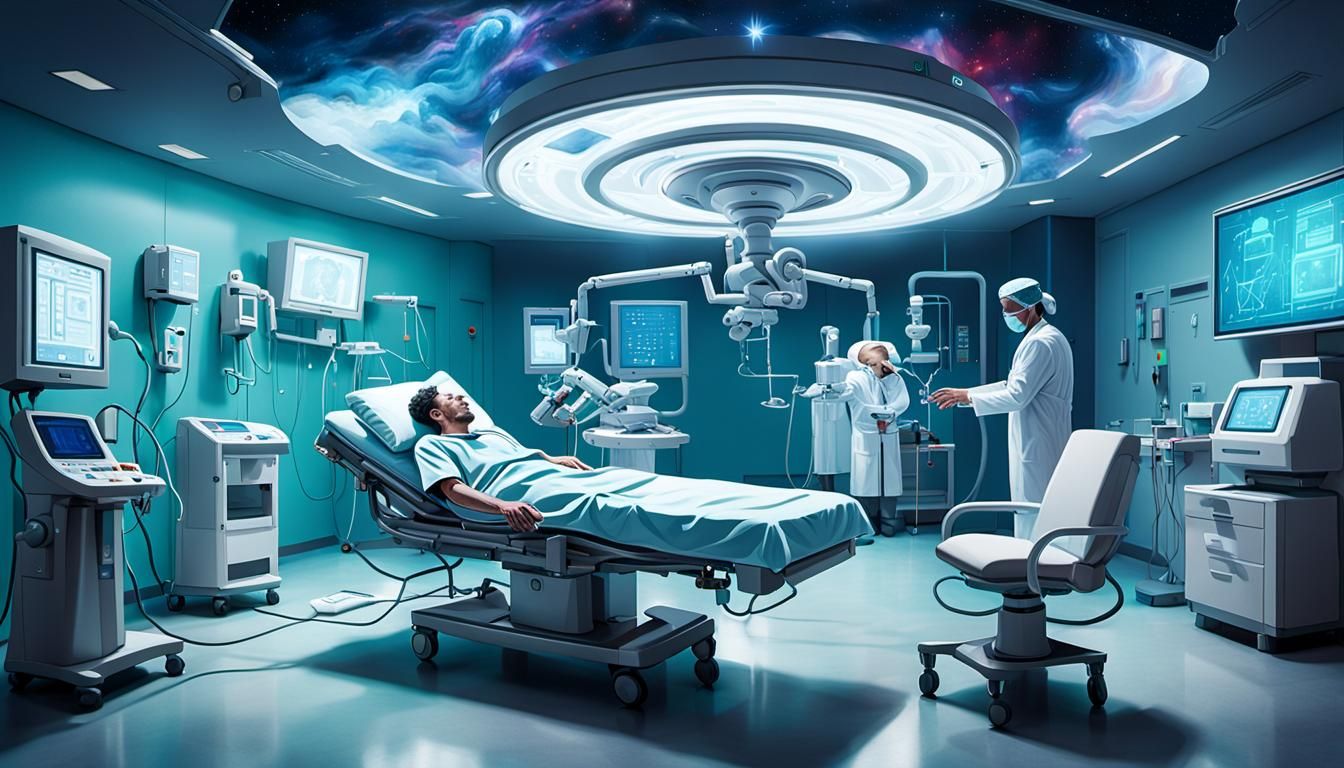 Futuristic Hospital Room in Rothko Style