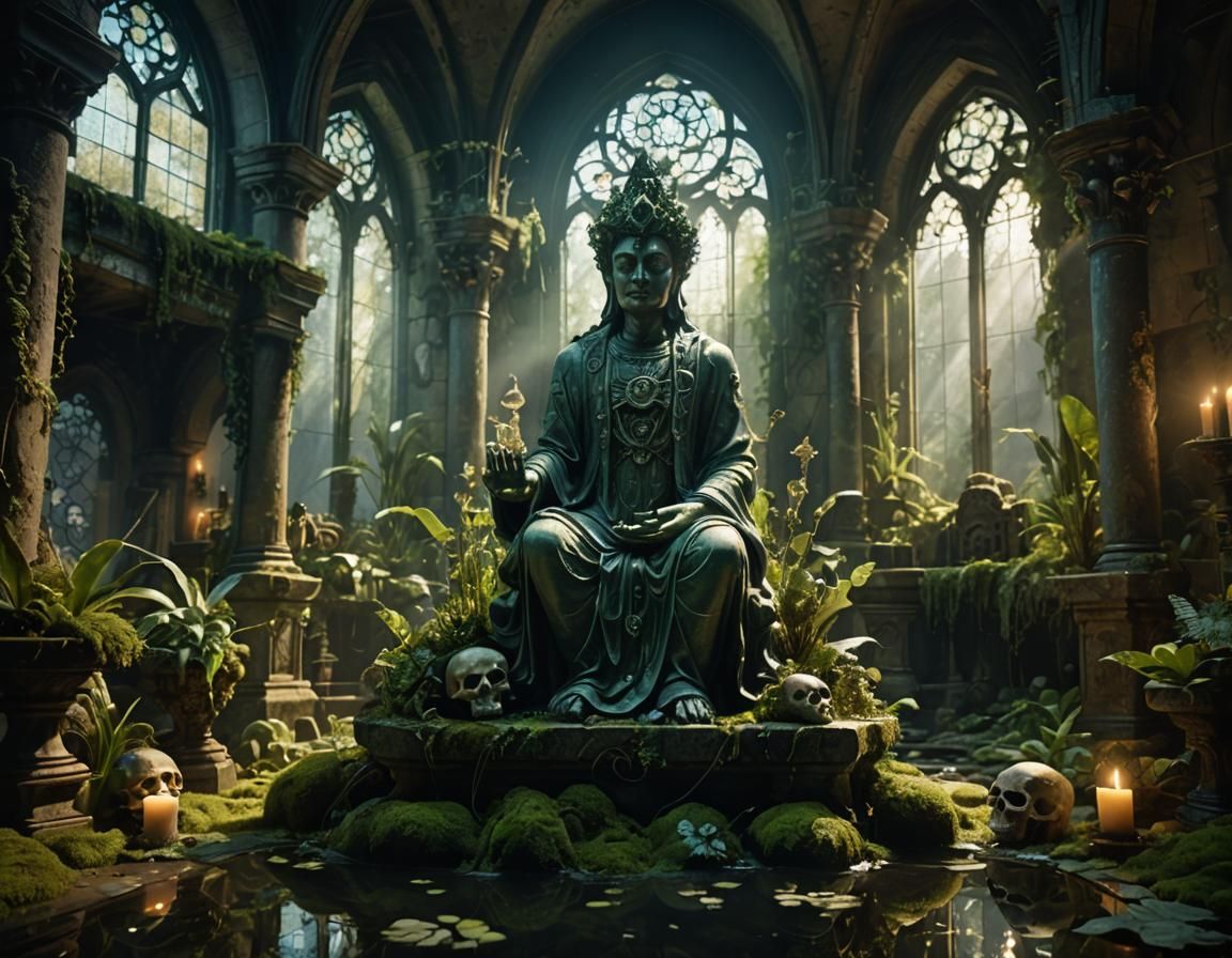 Crystal Water Deity in Abandoned Church