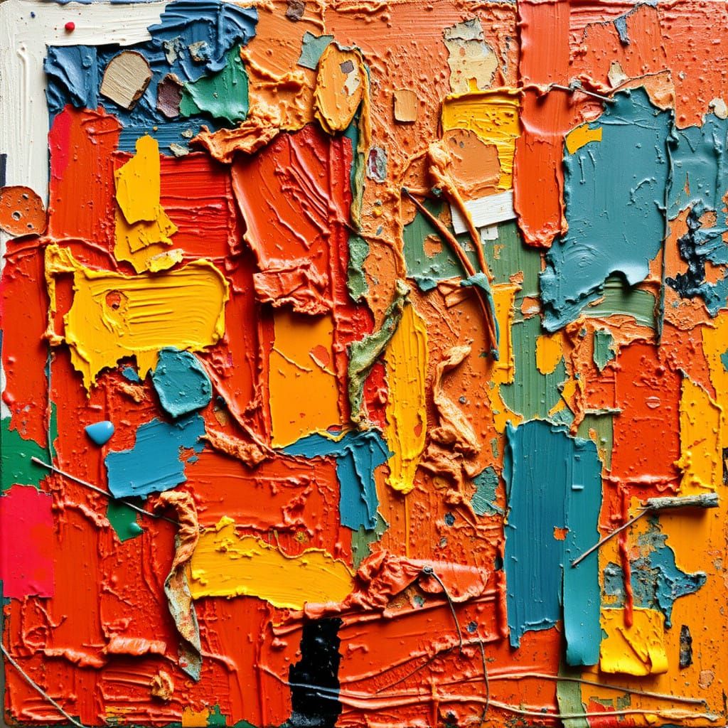 Expressive Impasto Artwork with Bold, Textured Brushstrokes