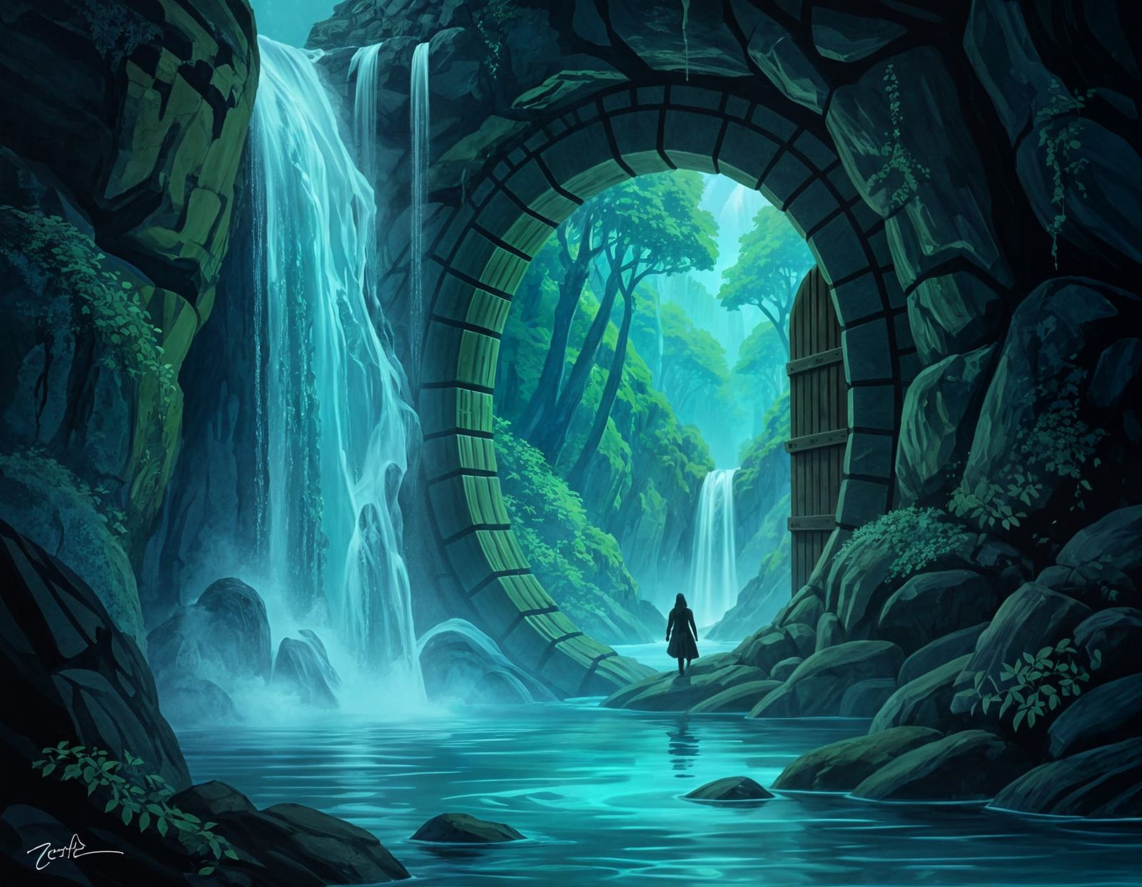 Hidden Doorway to Bioluminescent Realm