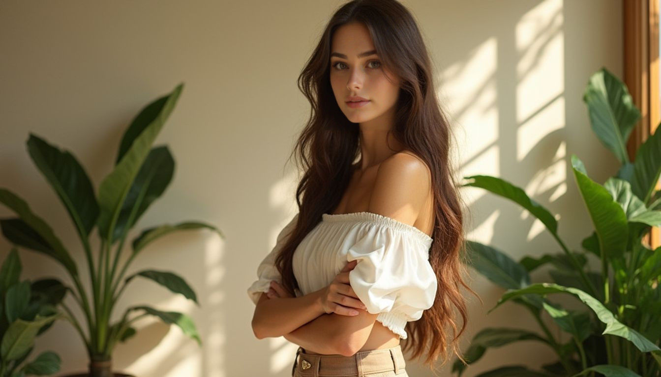 Confident Young Woman in Elegant Setting