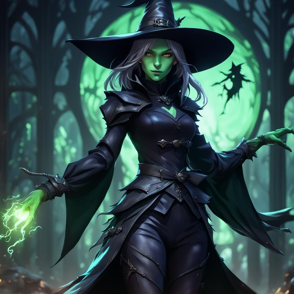 Wicked Witch in Detailed 3D Anime Art