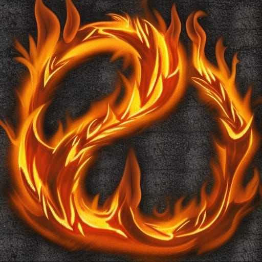 using letters made of flames spell "Fire"