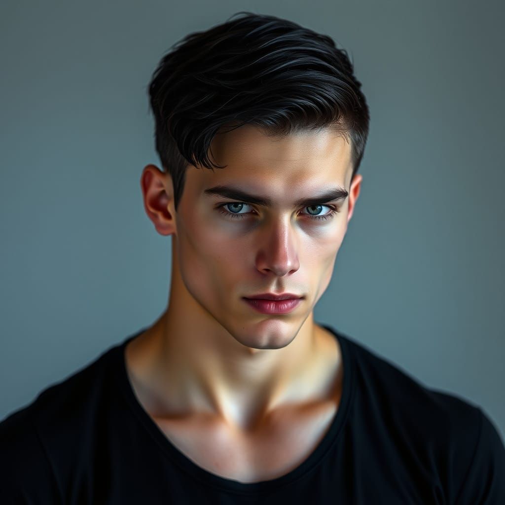 Regal Male Figure with Brooding Intensity