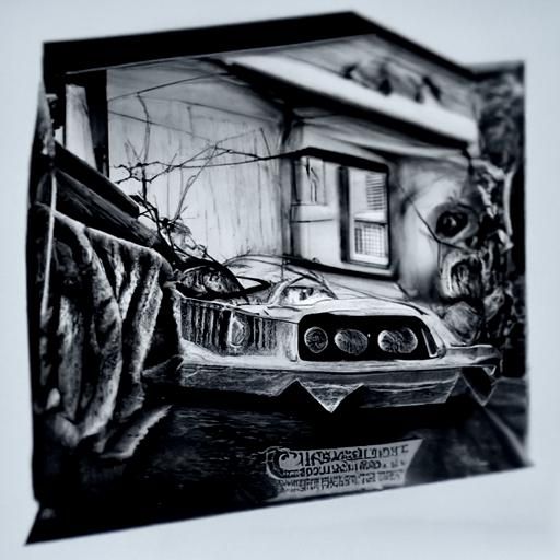 Hyperrealistic Horror Pencil Sketch: The Forgotten