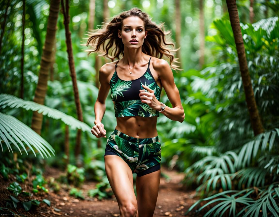 Model Running in Tropical Forest: Front View