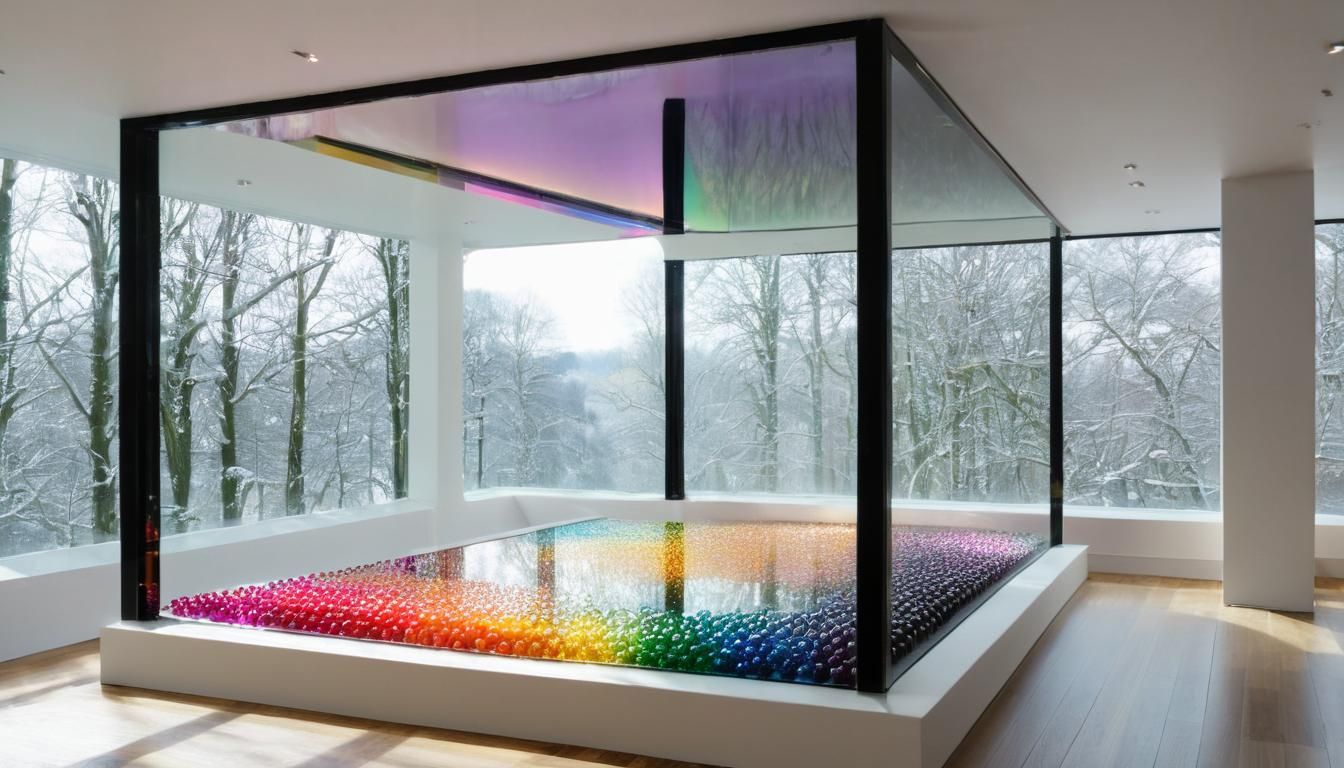 Rainbow Glass House Art Installation