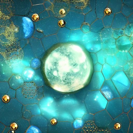 Lustrous Gems Under the Moon, Digital Matte Painting