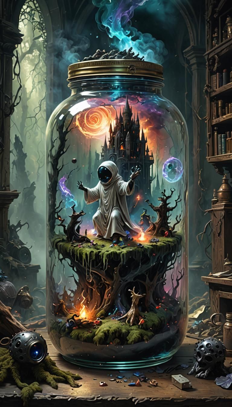 Ghost in a Jar: Nebulae and Forest Creatures