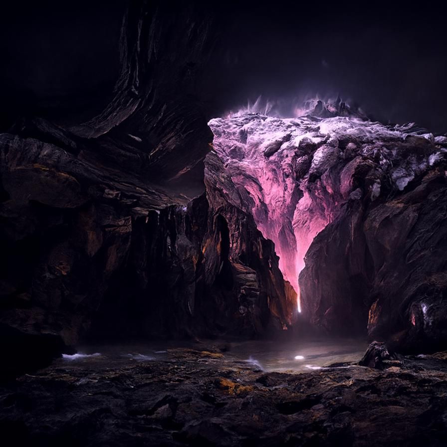 Galactic Cave Masterpiece in 8K Concept Art