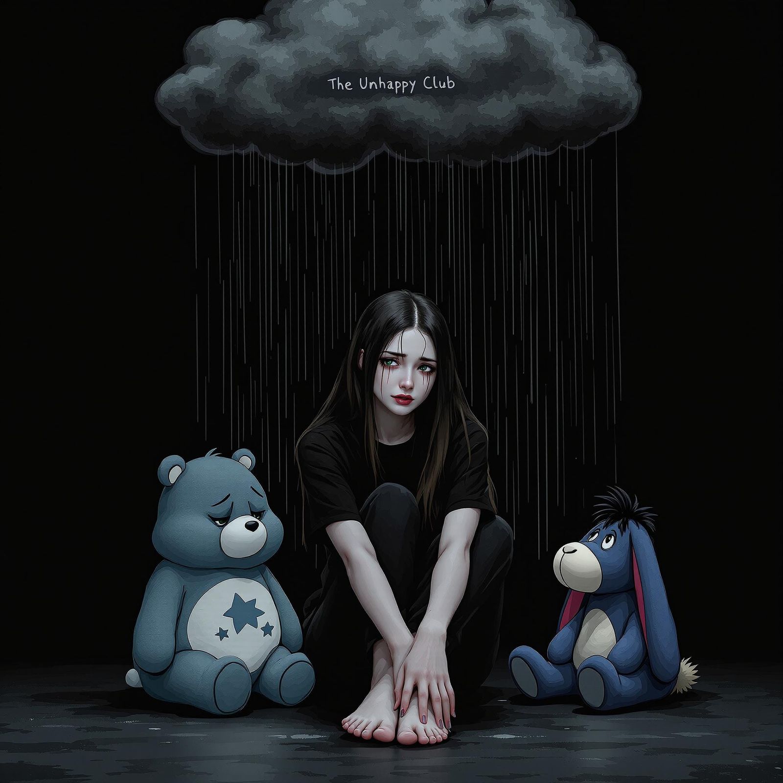 Life: “The Unhappy Club” with Care Bears Grumpy Bear, and Ee...