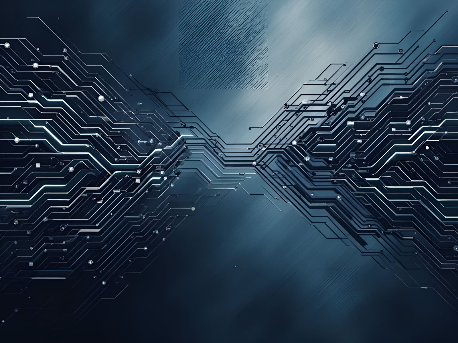 Abstract Art in Black and Indigo Hues with Expressive Poster